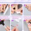 60pcs Polygel Toe Nail Extension Molds Full Cover Reusable Acrylic Nail Tips Dual Nail Forms for Toes DIY Manicure Nails Tool