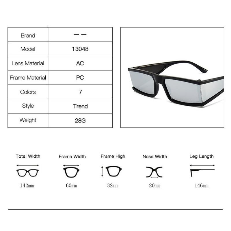 Small Rectangle Sunglasses New Women Sunglasses Retro Punk Motorcycle Sun Glasses UV400 Shades Outdoor Eyewear Driving Goggles