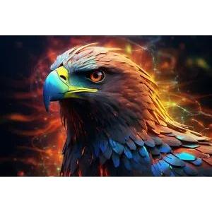 Tapestry eagle dogs 75x100