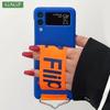 For Samsung Galaxy Z Flip 7 6 4 5 Fashion Case Woven Wrist Strap Phone Case For Samsung Z Flip 6 4 3 5 Soft Silicone Band Cover