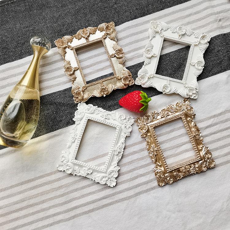 Mini Gold European Style Photo Frame for Still Life & Nail Art Props