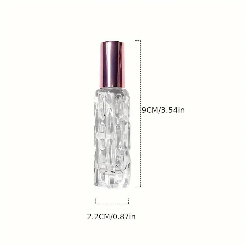 3pcs 10ml Mini Refillable Crystal Clear Glass Spray Bottle - Sleek Fine Mist Perfume Atomizer with Rose Golden Cap