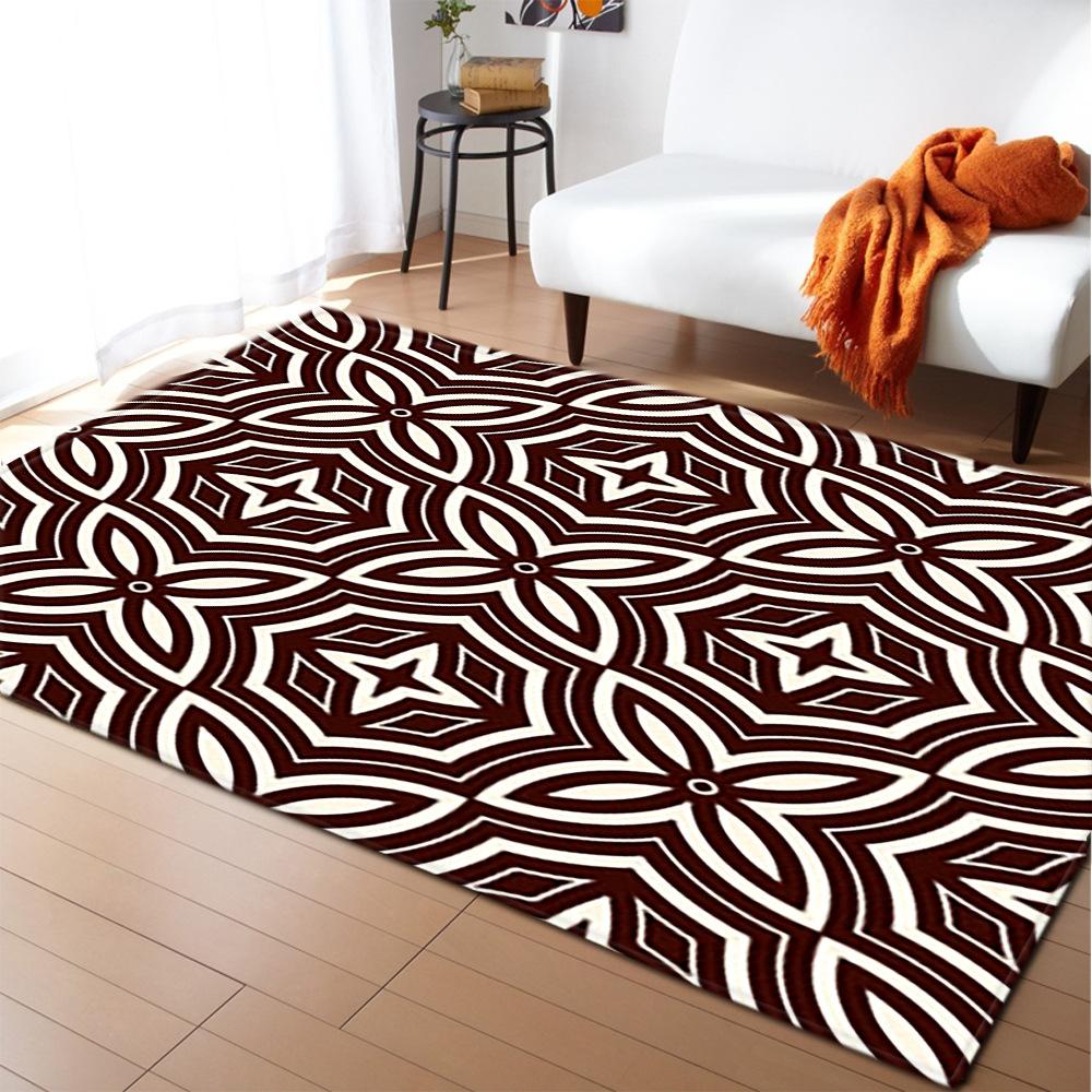 Abstract Stereoscopic Vision Living Room Carpet Bedroom Dining Room Floor Mat Size