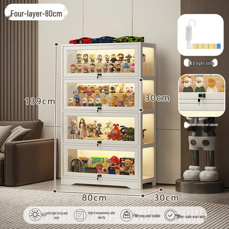 Acrylic Glass Display Cabinet with Lock for Toys and Prizes