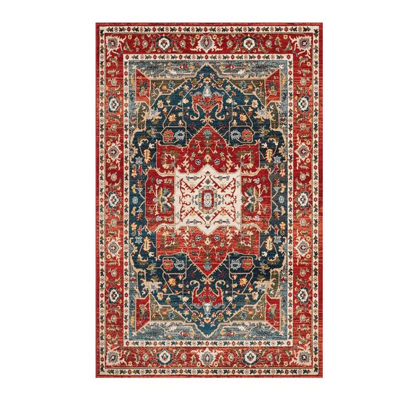 VIKAMA Washable Foldable Imitation Cashmere Carpet Entry Door Mat Persian Retro Style Living Room Bedroom Bed Soft Mat
