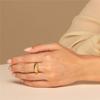 New 2024  Gold Plated Croissant Dome Ring Twisted Braided Gold Plated Ring Chunky Signet Ring for Women