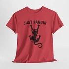 

Funny Cat Lovers Tee Shirt, Cute Kitty Graphic T-shirt, Animal Print Top, Cat L