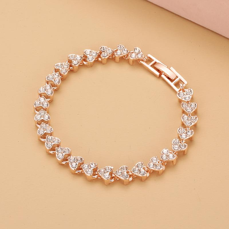 Popular European, American and Roman bracelets female zircon crystal new bracelets with diamonds fashion jewelry full of diamonds