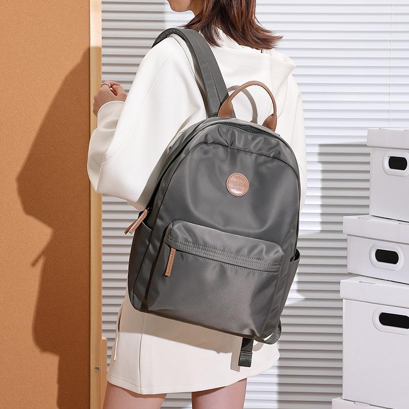 Fashionable Backpack Nylon Large Capacity Backpack Commuting Korean Version Simple Computer Bag Casual Travel Backpack