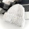 Plush Hat Women's Winter Big Head and Tail Autumn and Winter Bear Ears Warm Plush Thickened Ear Protectors Wool Knitted Hat