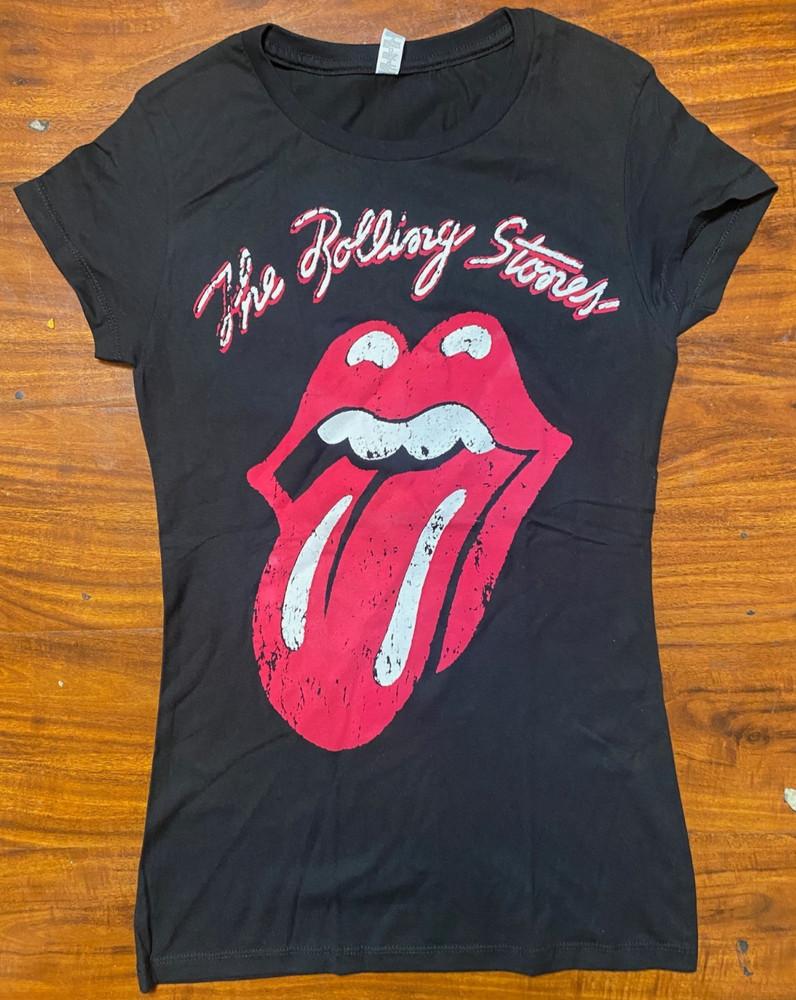 THE ROLLING STONES Mick Jagger Tongue Logo Stretch Graphic T-Shirt SZ L- NWOT Unisex T-Shirt XL