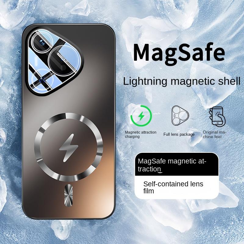 The TPU Material Lens Full Protection Case for Huawei Pura 70 70 Pro  Features a Magnetic Shockproof Function.