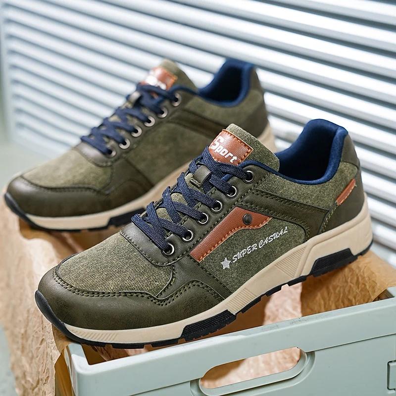 Fashion Men's Shoes Spring Autumn Fashion Solid Color Casual Sneakers for Men Comfortable Soft Sole Running Shoes Outdoor Sport Shoe Man