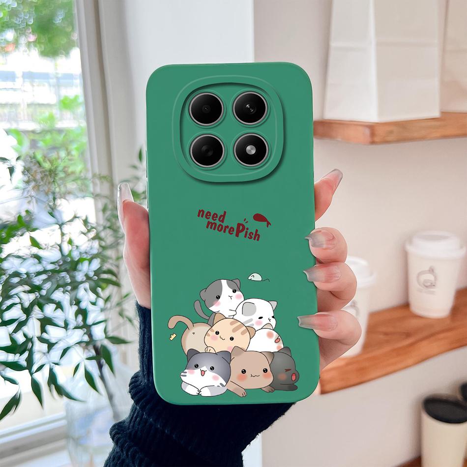 Cartoon Dinosaur Case For Poco M8 Pro 5G Back Cover For Poco M 8 Camera Lens Protection Soft Liquid Silicone Phone Protectors