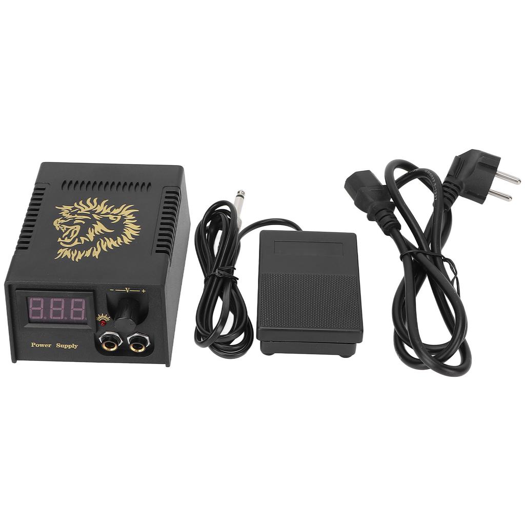Tattoo Machine Power Supply Tattoo Foot Pedal LED Display Complete Tattoo Starter Kit