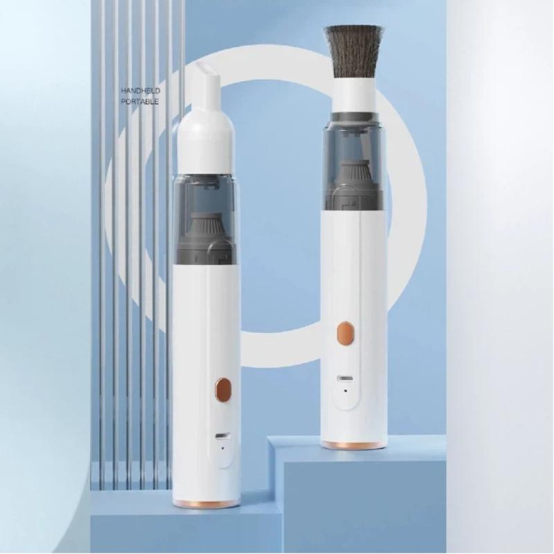 1 Set Portable Mini Handheld Vacuum Cleaner 3 In 1 Suction Blow Water Absorption For Car Desktop Coffee Powder Cleaning
