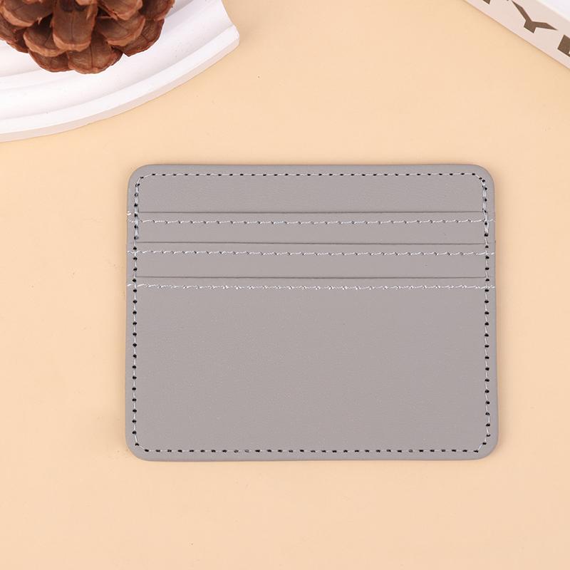 Mini Ultra-Thin Leather Wallet 4 Slots Cardholder Slim Bank Credit Card Holder Men'S Business Small Id Case For Women Purse