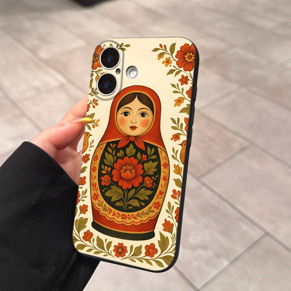 Classic Matryoshka Doll Phone Case For IPhone 14 Plus 13 Mini 11 16 15 17 Pro Max Protection Shockproof