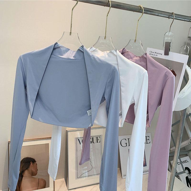 

Блузка с рукавами для спортзала | Спортивный кардиган | Женская одежда | Уличные рубашки | Кардиган Йога - Спорт XL чёрный