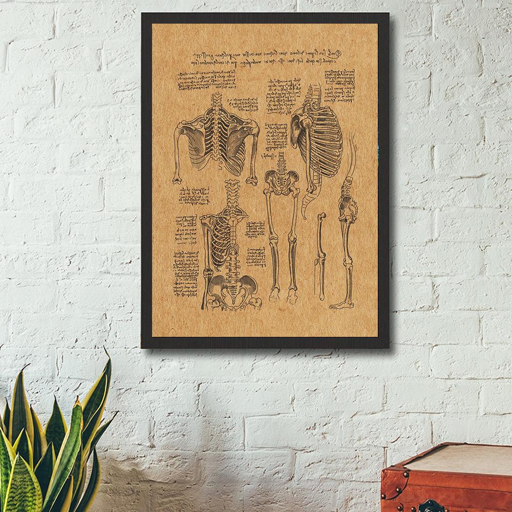 Ανθρώπινη Ανατομία Τέχνη Καμβάς Ζωγραφική Εκτυπώσεις Όργανο Σκελετός Vintage Αφίσα Εκπαίδευση Εικόνα Για Δωμάτιο Σπίτι Κλινική Ιατρική Διακόσμηση Τοίχου