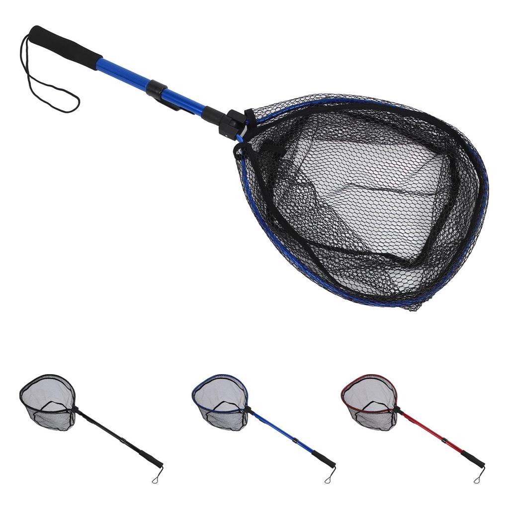 Floating Fishing Net Aluminum Alloy Rubber Foldable Extendable Portable Fish Landing Net for Easy Tr