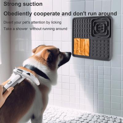 Katzen Leckmatte Hunde Spaß Langsamfresser mit Saugnäpfen Rutschfeste Hunde Enrichment Leckerli Matte für Hunde Katzen Langeweile Abbau Mentale Stimulation
