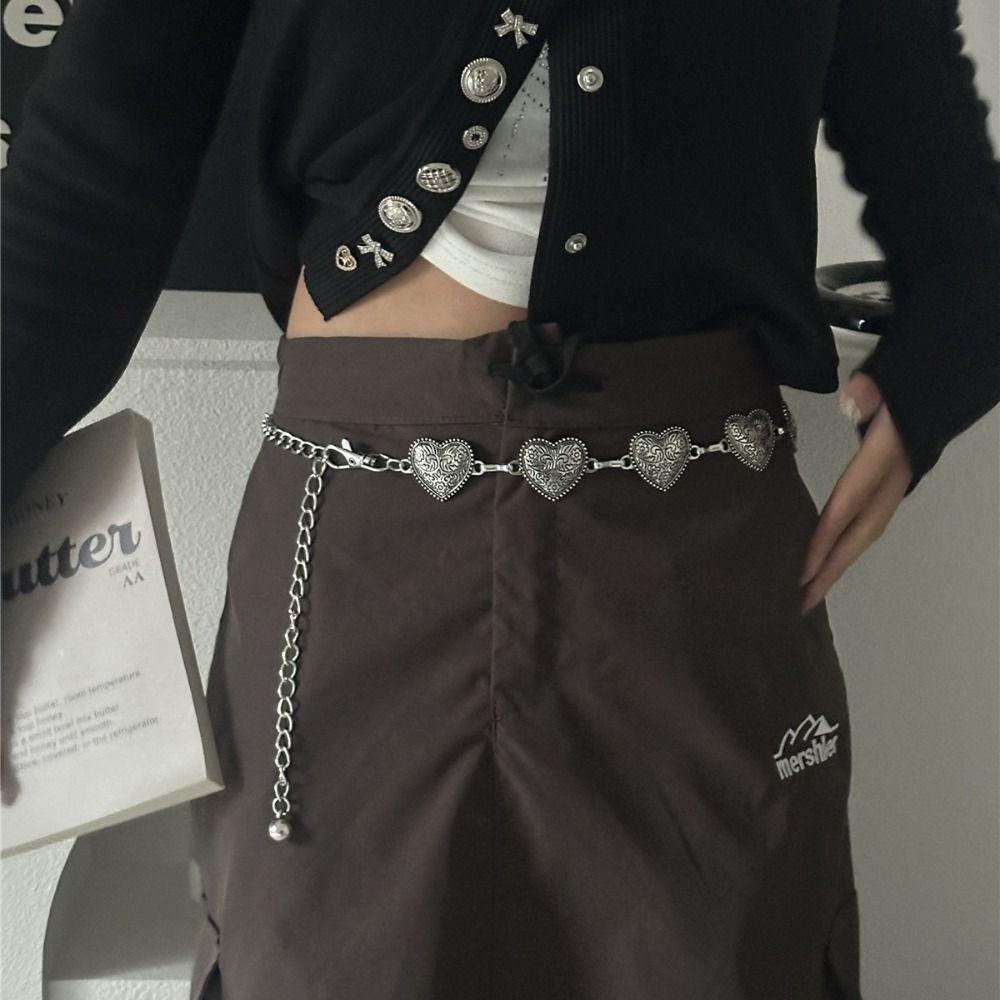

Woman Chain Belt Ethnic Style Metal Chain Waistband All-match Dress Belt Chain
