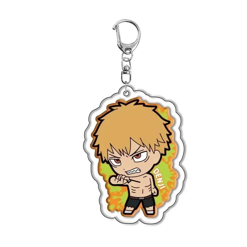 Anime Chainsaw Man Keychain Pochita Makima Cartoon Acrylic Bag Tag Keyrings Cos Trendy Gift