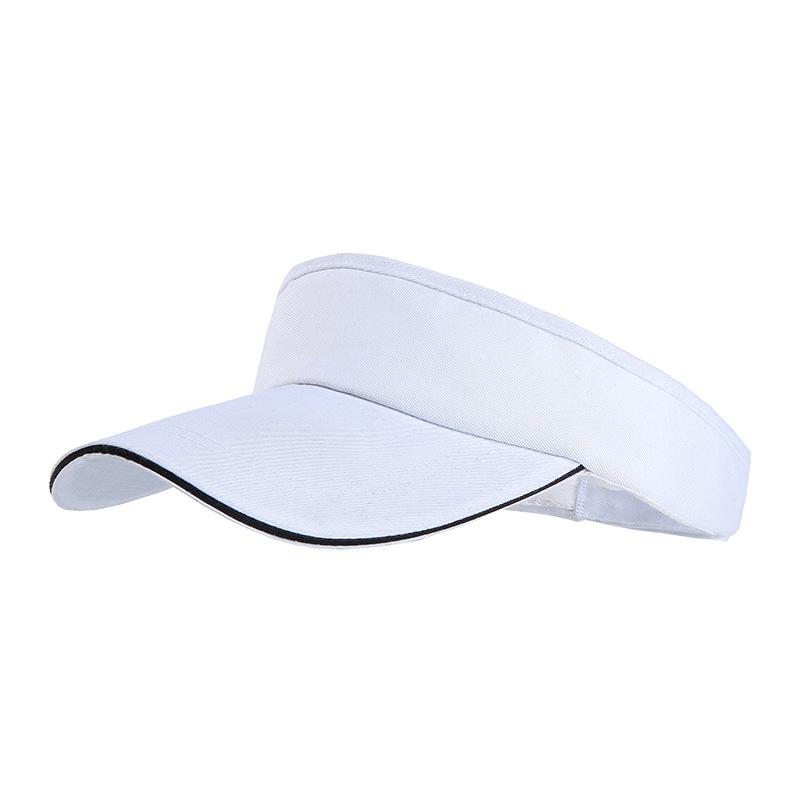 1 Pc Adjustable Universal Solid Color Sun Visor Sport Golf Tennis Breathable Cap Solid Color Summer Sun Hat Empty Top Hat