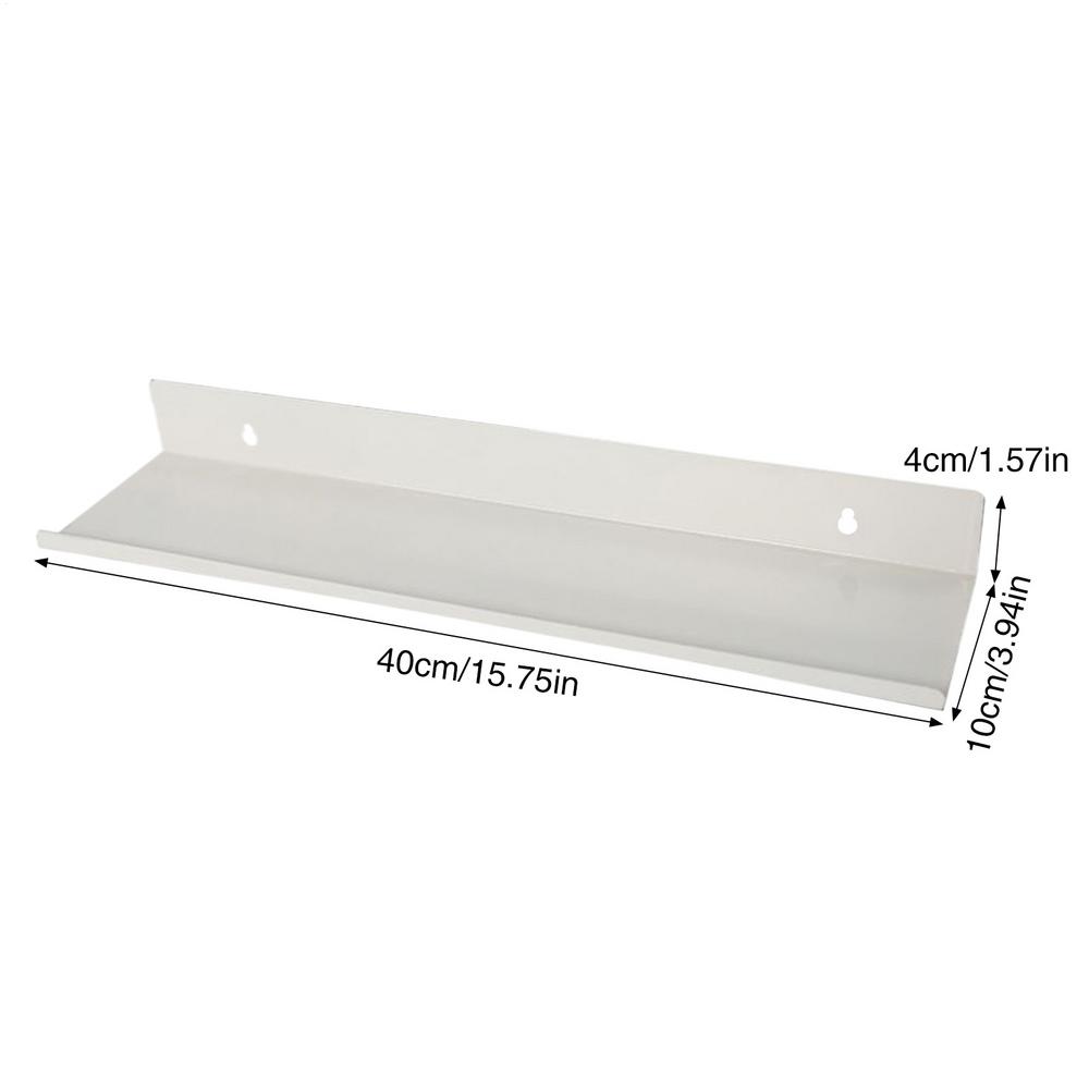 

Настенные плавающие полки, самоклеящийся настенный органайзер-держатель 15,75 дюйма, самоклеящийся декоративный органайзер для хранения книг и кухонных принадлежностей белый