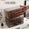Earring Storage Box Transparent Jewelry Storage Box Drawer Type Nail Drill Storage Compartment Multifunctional Desktop Storage Box