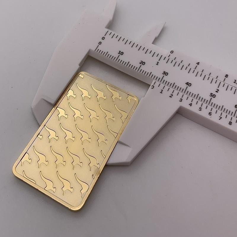 New Composite Belt Pure Gold 999.9 Replica Commemorative Coins Collection Mint Green 30g Gold Bars