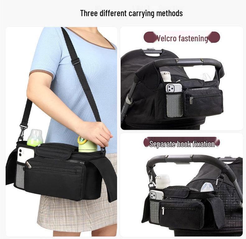 Geantă de depozitare universală agățată pentru cărucior de bebeluș - Accesorii organizatorice cu vânzare rapidă cu coș pregătit pentru mașină