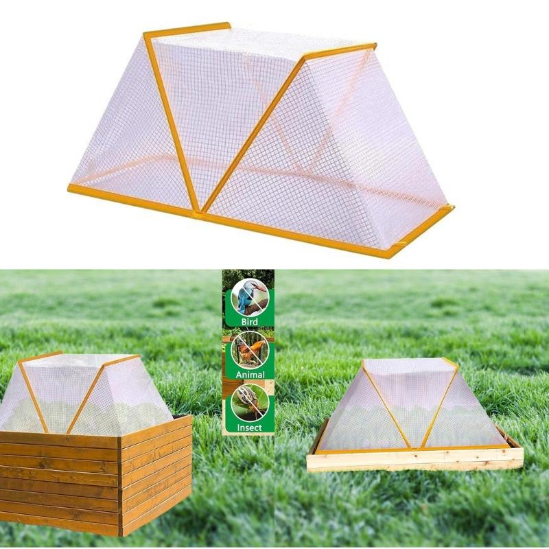 Reusable Foldable Garden Bed Cover Weatherprevent Plant Cage Bird Insect Barrier Mesh For Greenhouses And Balcony Use