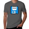 Floppy Disk Blue Tshirt Lightweight Print Tshirt
