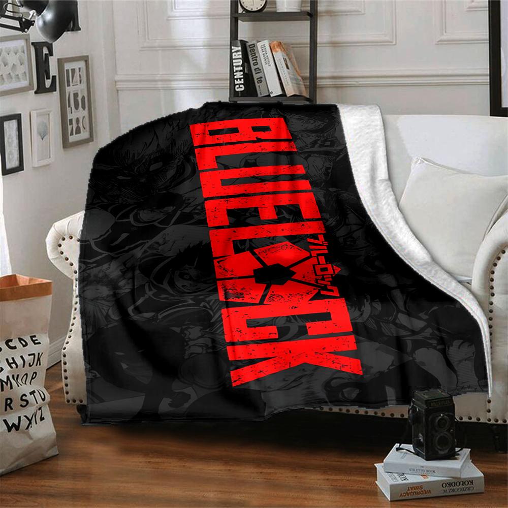 1Pc Blue Lock Passion Flannel Blanket, Soft And Comfortable, Casual Warm, Camping Travel, Christmas, Halloween Xmas Gift S1556