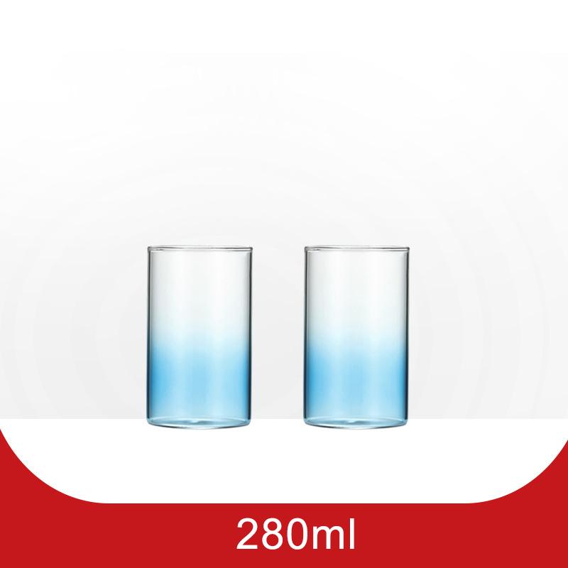 

Креативный цветной фильтр для сока, большой объем, градиентный синий стеклянный чайник, бытовой взрывобезопасный, прохладный чайник, набор подстаканников