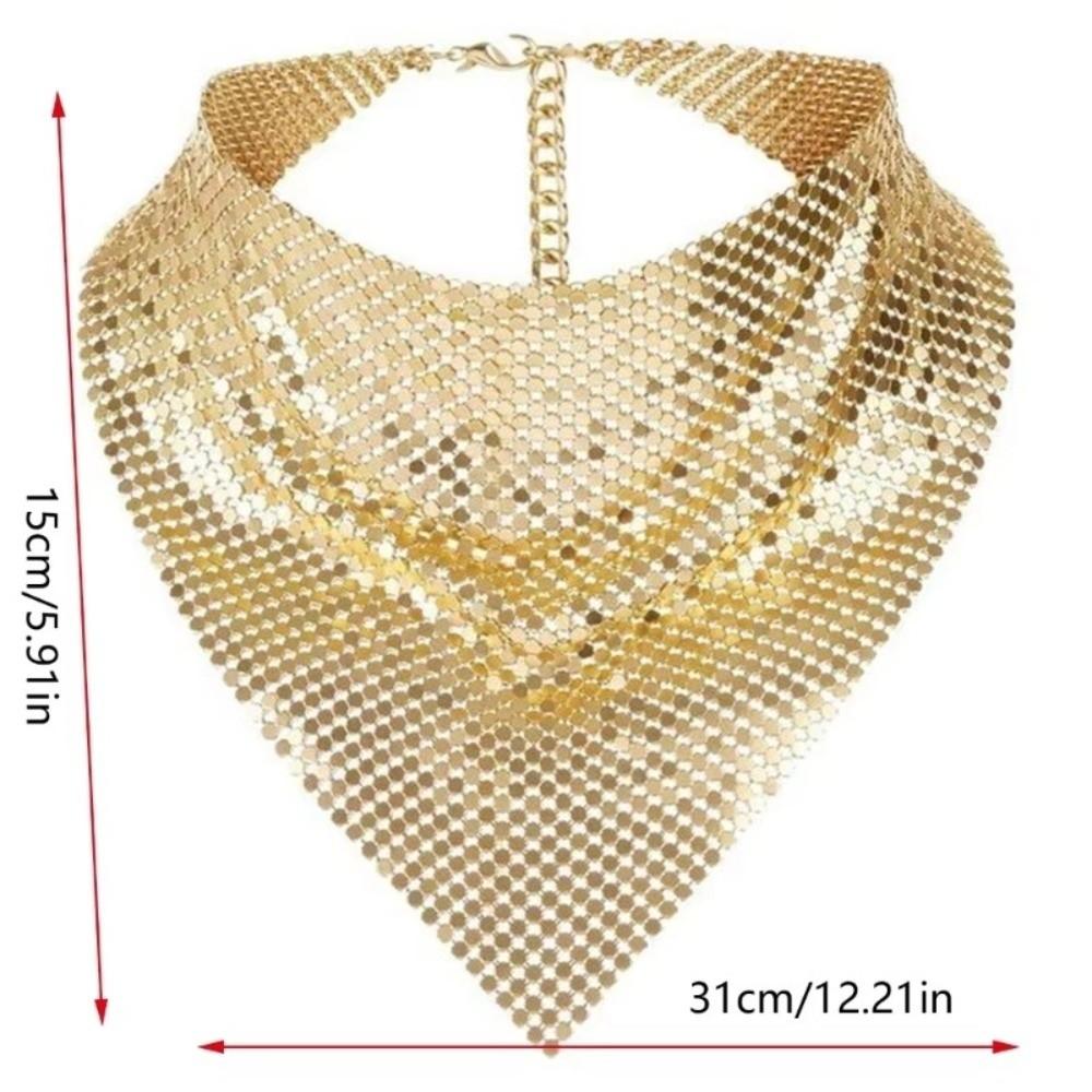 Fashion Headscarf Sequined Triangle Scarves Korean Style Headkerchief Shawl Headband Neck Wrap Necklace Bandanas Men