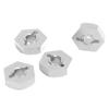 4 Pcs 12mm Aluminum Alloy Hex Wheel Hubs Adapters With Axle Pins for TRAXXAS 116 RC Car Parts