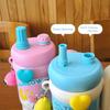 800ml Cartoon Doll Straw Thermos Cup Stainless Steel Insulated Water Cup  Office