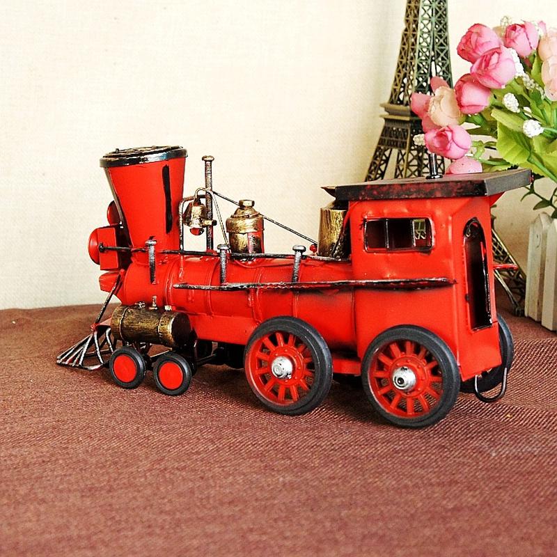 Iron Black Locomotive Home Office Decoration Iron Crafts Decoration Gifts