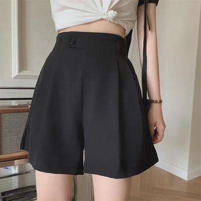 Women's 2024 Spring High-Waist Wide-Leg A-Line Shorts - Slim, Loose, Casual Fashion.
