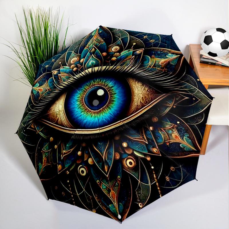 

1PC Eye of Egypt Umbrella Automatic Open/close, Sturdy Iron Frame & 8-Rib Struct, Umbrella for Women & Men, Christmas Gifts