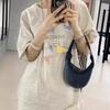 Plus Size Gray Short-Sleeve T-Shirt for Women - Summer Design, Loose Fit