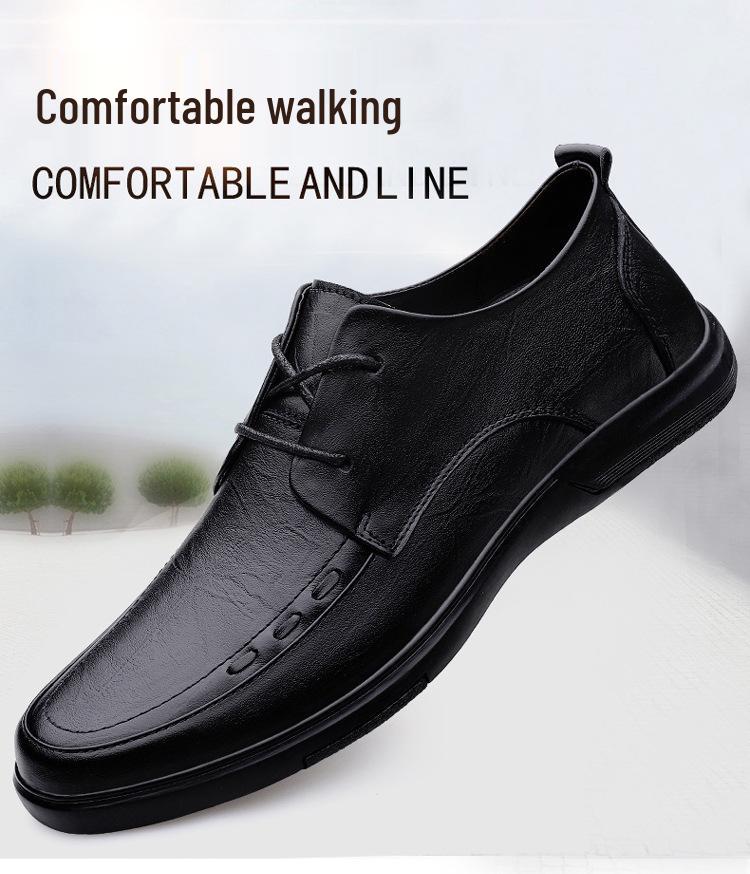 Men's Business Leather Loafers – Formal and Casual Cowhide Shoes for Spring and Autumn, Large Size Driving Loafers.