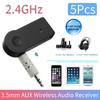 5Pcs 3.5mm Jack AUX Wireless Bluetooth-compatible3.0 Hands-free Call Adapter Car Audio Stereo Music Receiver Transmitter for Car