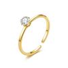 Light luxury style, open zircon titanium steel ring, non-fading temperament women's ring hand jewelry