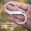 S-Shaped Aluminum Alloy Hanging Buckle Small Carabiner Clip Anti Theft Double Snap Hook Mini Locking Carabiner
