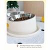 Stainless Steel Dog Double Bowl Anti Slip Large Capacity Pet Drinking Bowl with Stand Cute Duck Shape Detachable