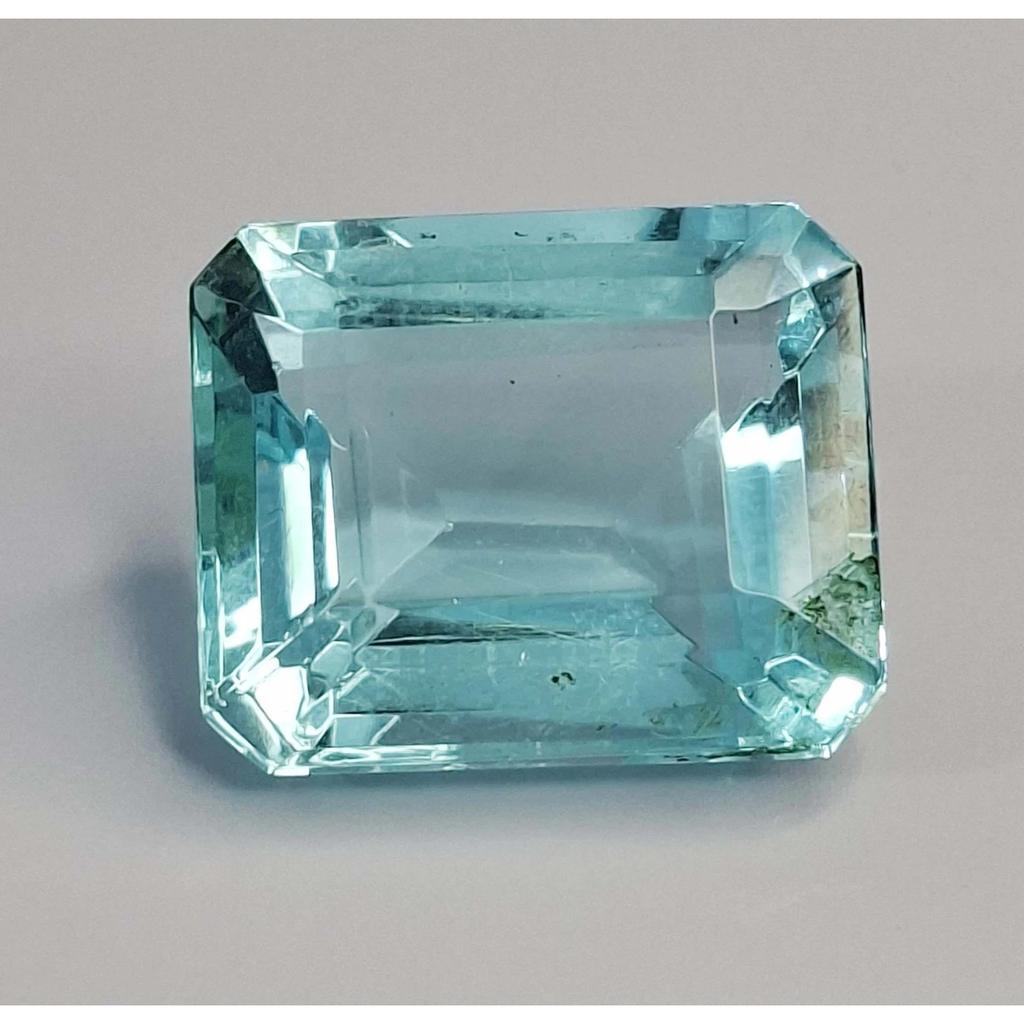 Aqua Blue Topaz Natural 17-19 Ct Emerald Cut Fabulous Certified Loose Gemstone
